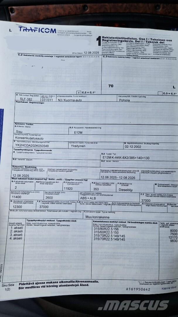 Sisu E12M Oprijwagen