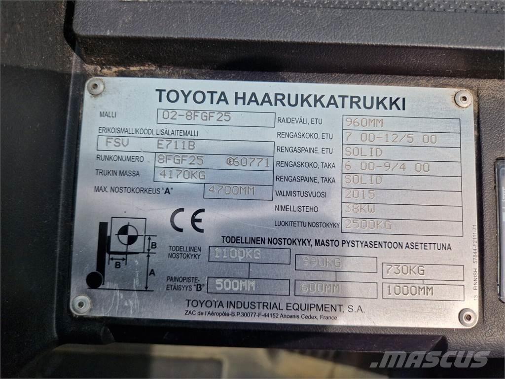 Toyota 02-8FGF25 LPG heftrucks