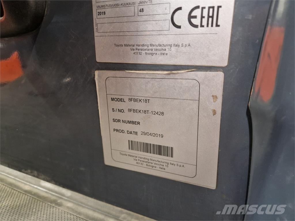 Toyota 8FBEK18T Elektrische heftrucks