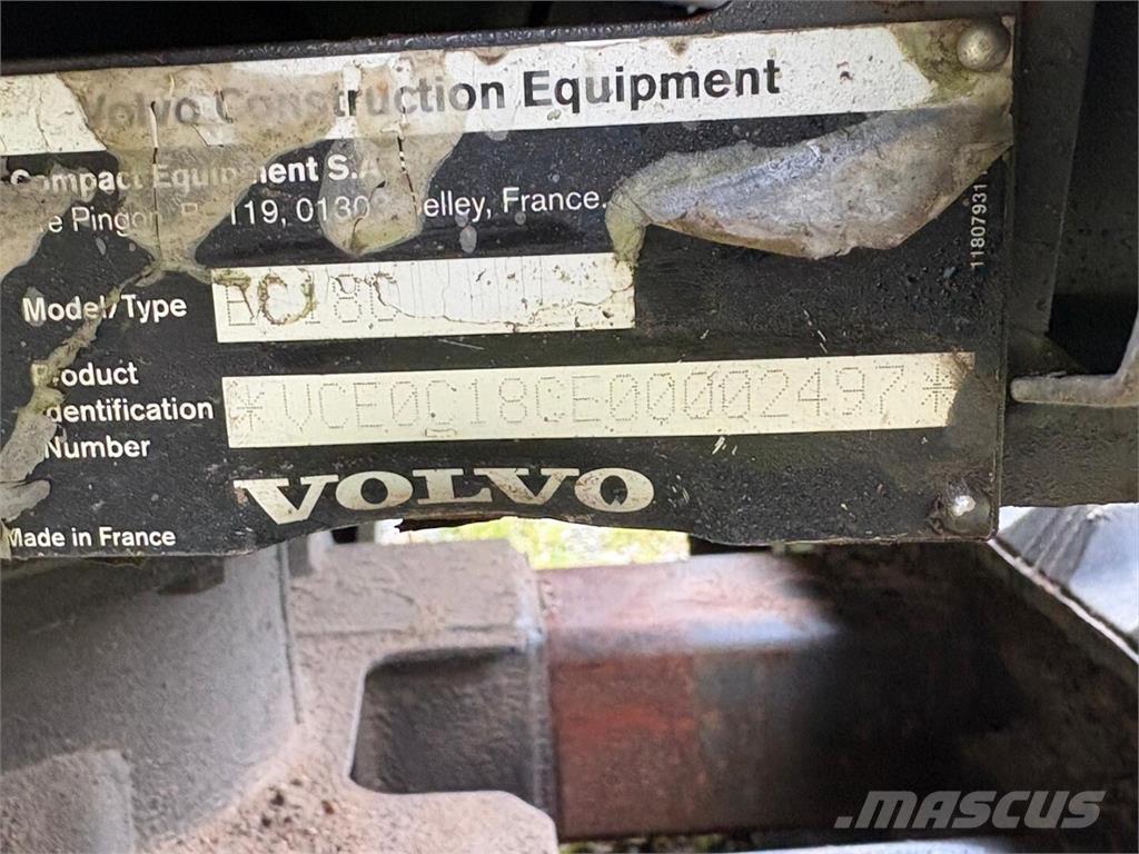 Volvo EC 18 C Minigraafmachines < 7t