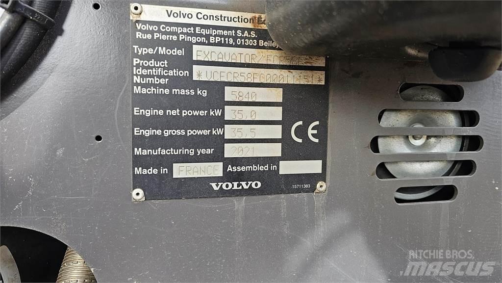 Volvo ECR 58 F Minigraafmachines < 7t