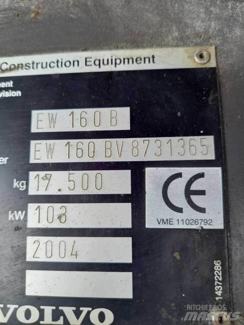 Volvo EW 160 B Rupsgraafmachines