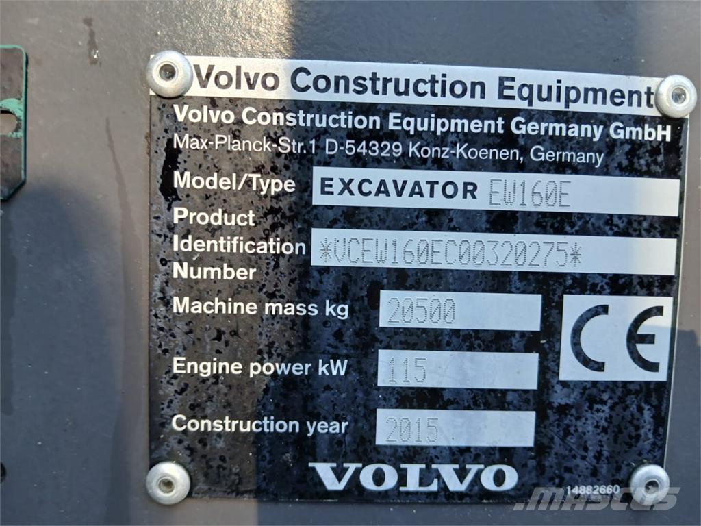 Volvo EW 160 E Wielgraafmachines