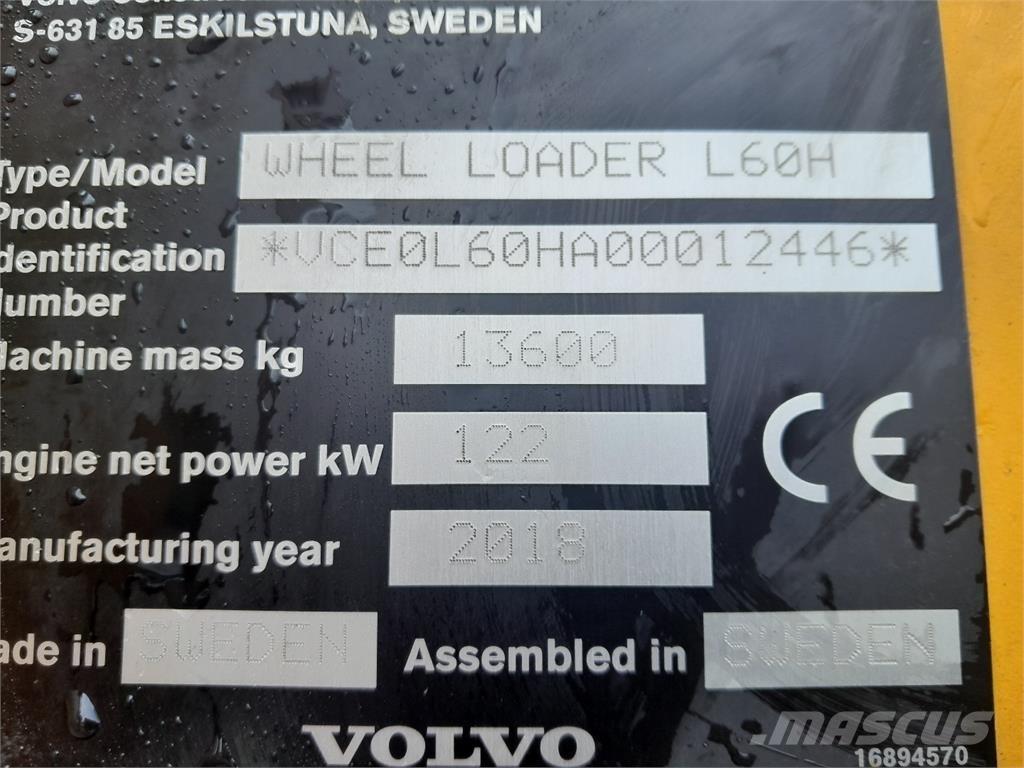 Volvo L60H Wielladers