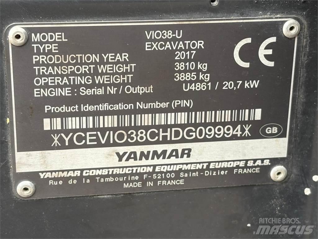 Yanmar VIO 38-U Minigraafmachines < 7t