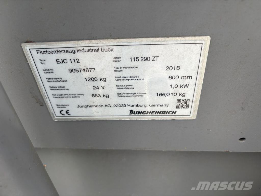 Jungheinrich EJC 112 Meeloop stapelaar