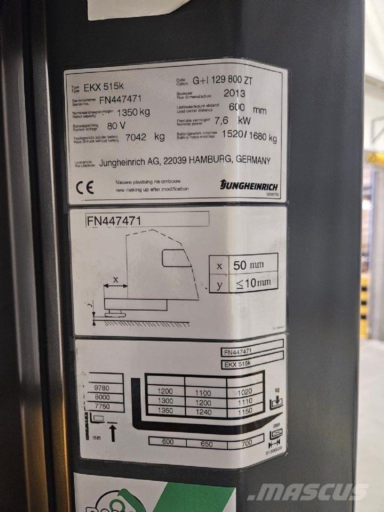 Jungheinrich EKX 515k Orderpicker voor hoog niveau