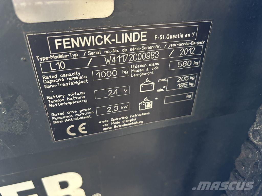 Linde L10 Meeloop stapelaar