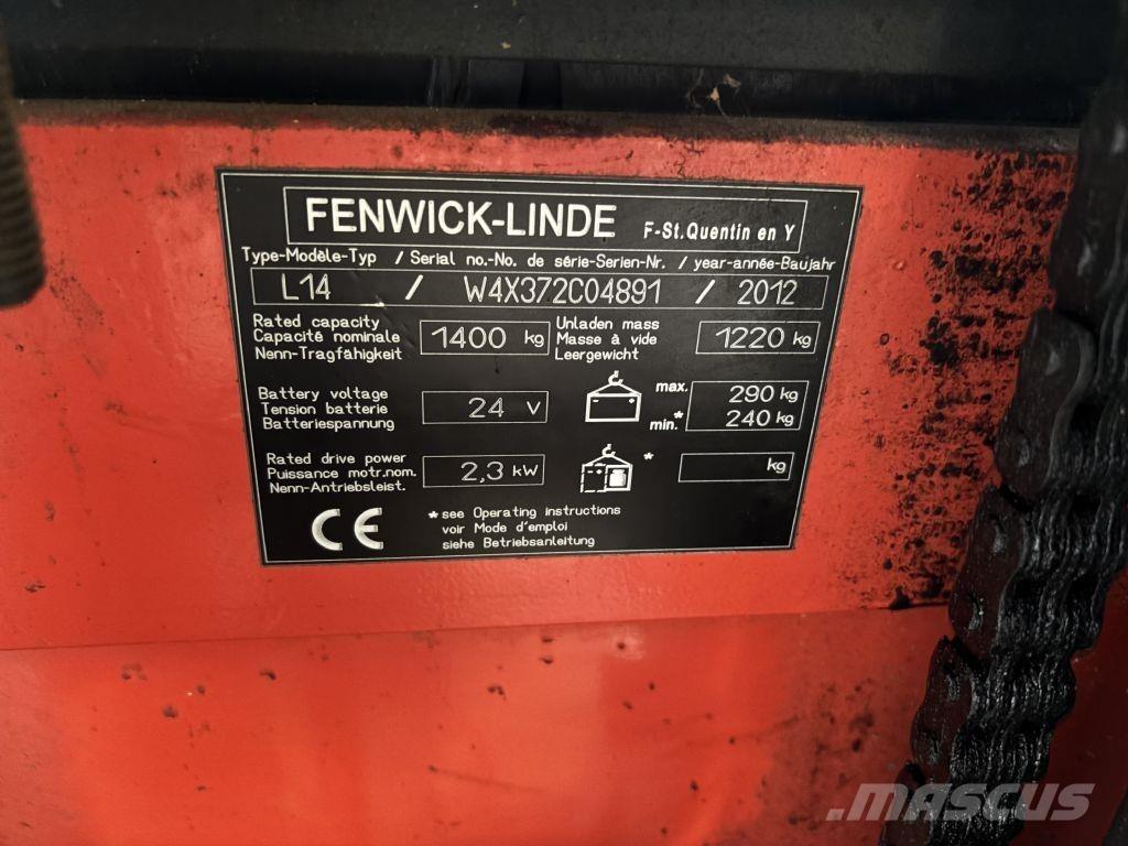 Linde L14 Meeloop stapelaar