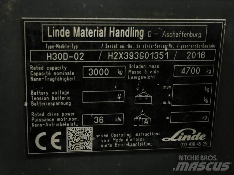 Linde H30D-02 393 Diesel heftrucks