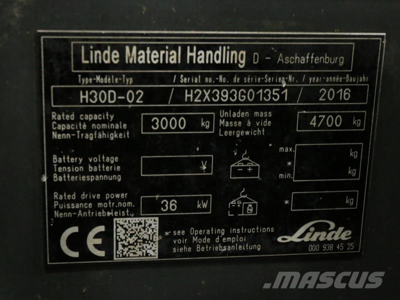 Linde H30D-02 393 DONOR Diesel heftrucks