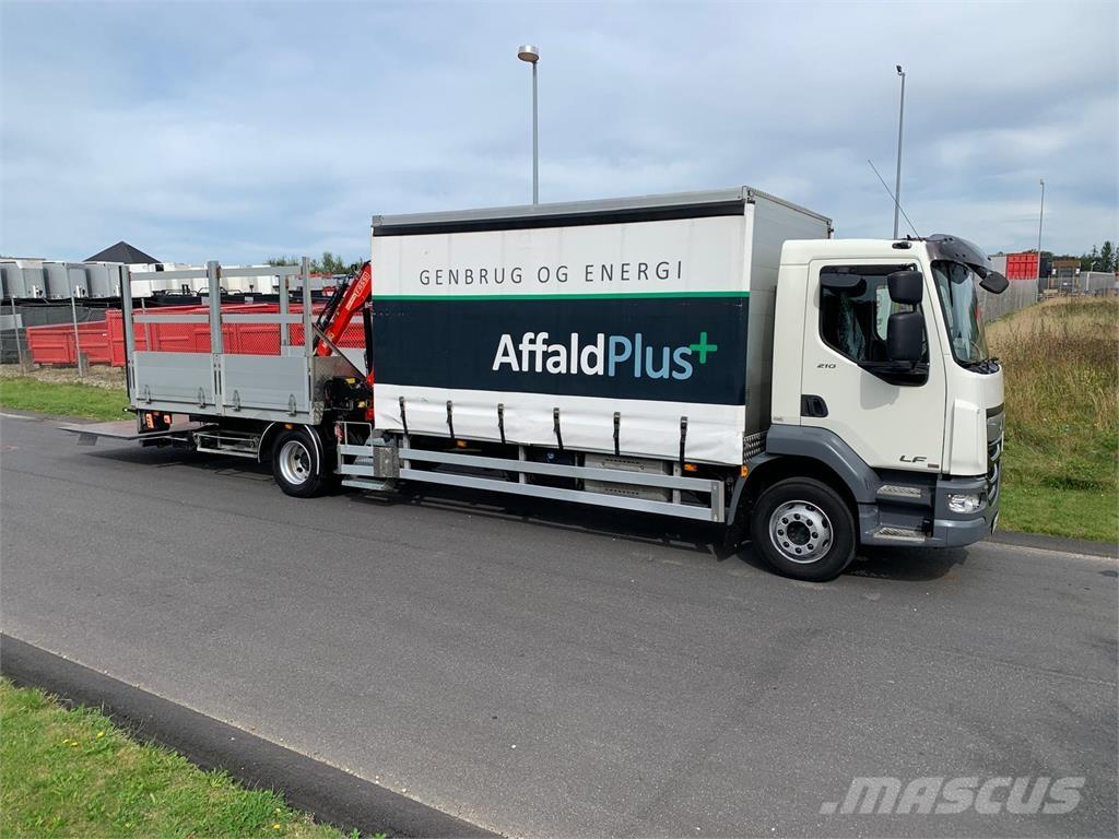 DAF LF210 4x2 FA Vlakke laadvloer met kraan