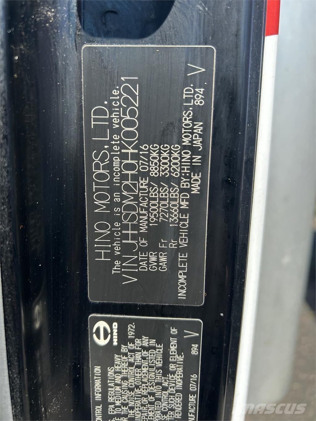 Hino 195 Bakwagens met gesloten opbouw