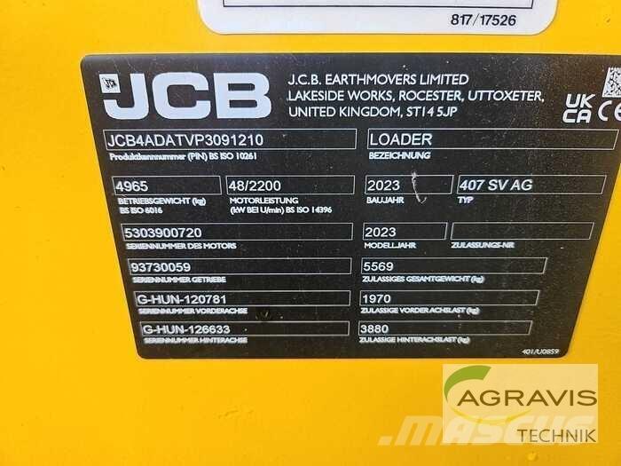 JCB 407 AGRI STUFE V Wielladers
