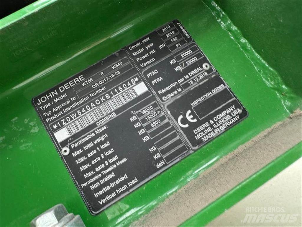 John Deere W540 Maaidorsmachines