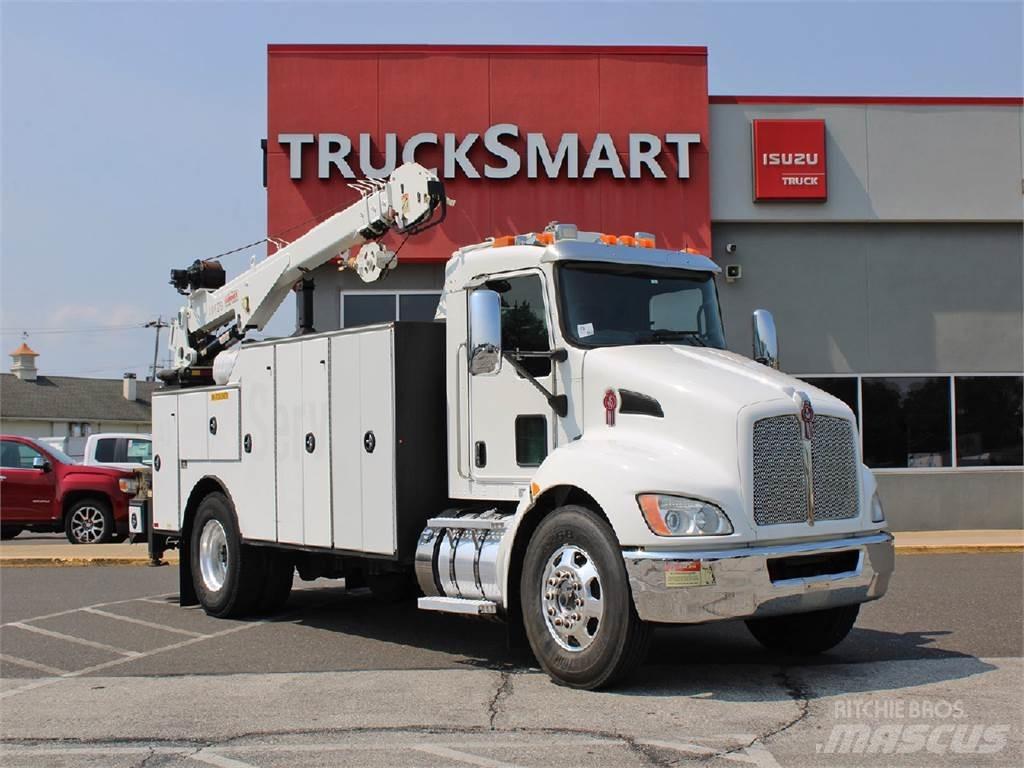 Kenworth T370 Vlakke laadvloer met kraan