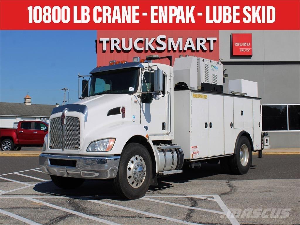 Kenworth T370 Vlakke laadvloer met kraan