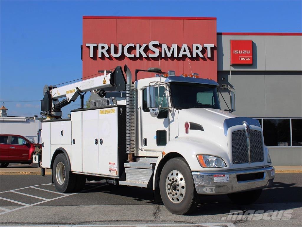 Kenworth T370 Vlakke laadvloer met kraan