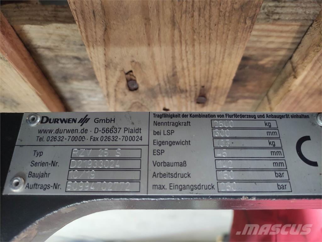 Durwen RZV 25 S Laden en Lossen - overige