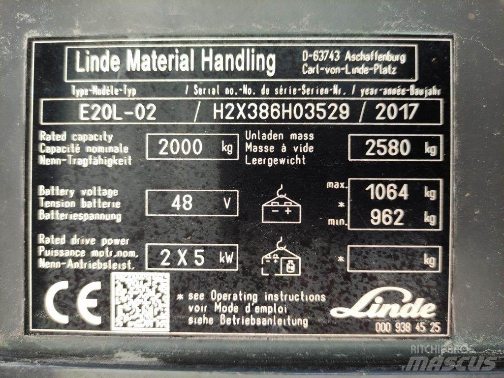 Linde E20L-02-386 Elektrische heftrucks