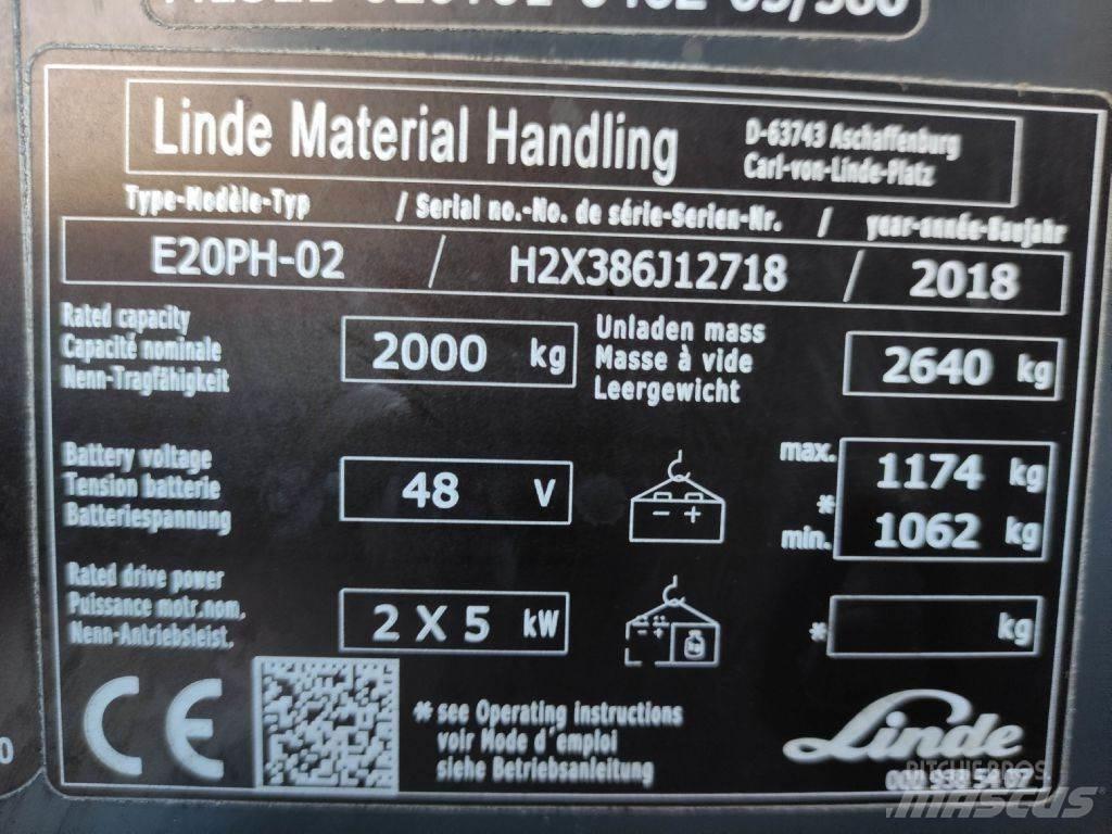 Linde E20P-02-386 EVO Elektrische heftrucks