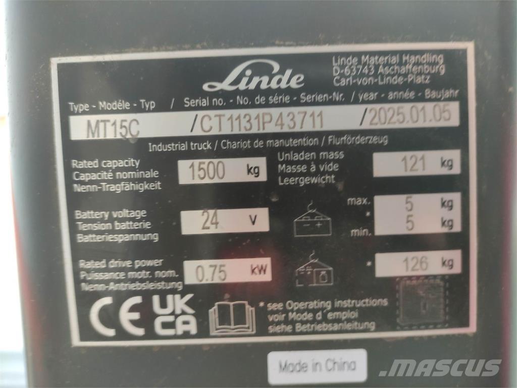 Linde MT15C Electro-pallettrucks