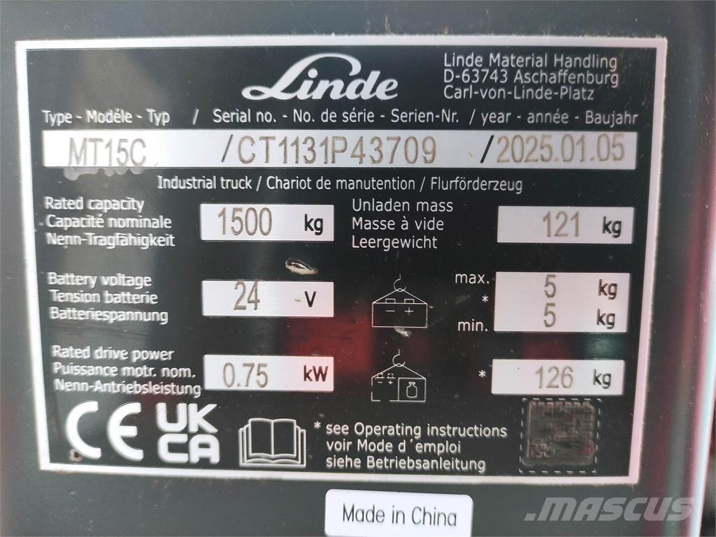 Linde MT15C Electro-pallettrucks