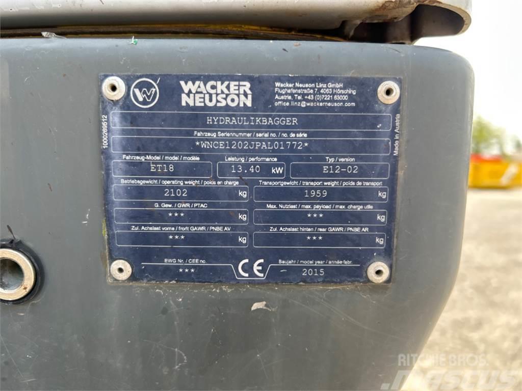Wacker Neuson ET 18 VDS Minigraafmachines < 7t