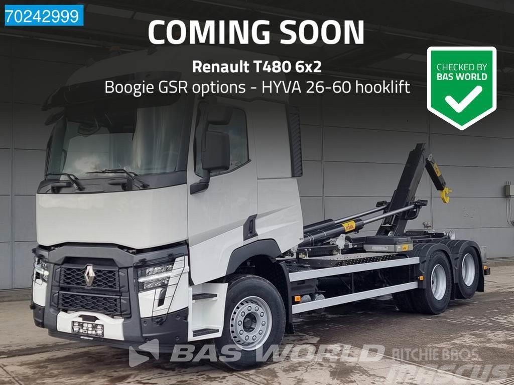 Renault T 480 6X2 COMING SOON Hyva 26-60 S hooklift Euro 6 Vrachtwagen met containersysteem