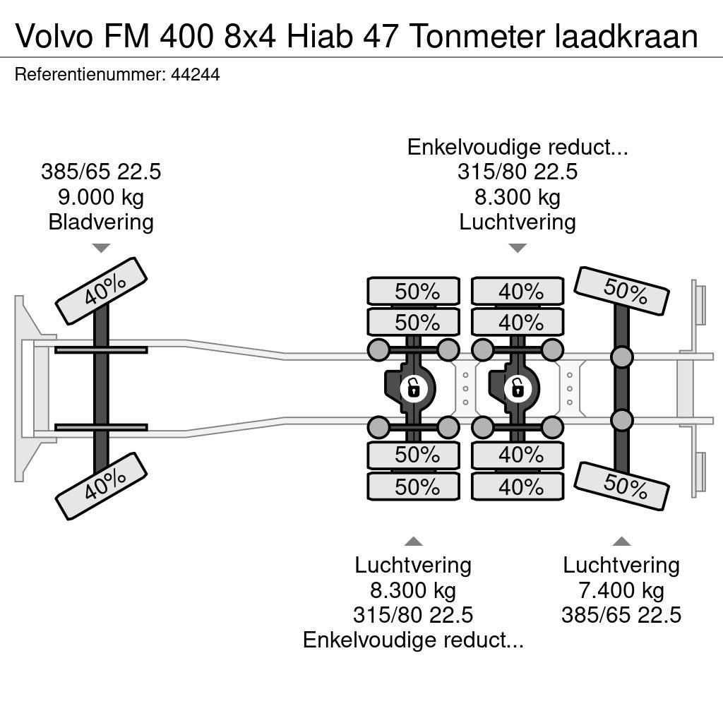 Volvo FM 400 8x4 Hiab 47 Tonmeter laadkraan Kranen voor alle terreinen