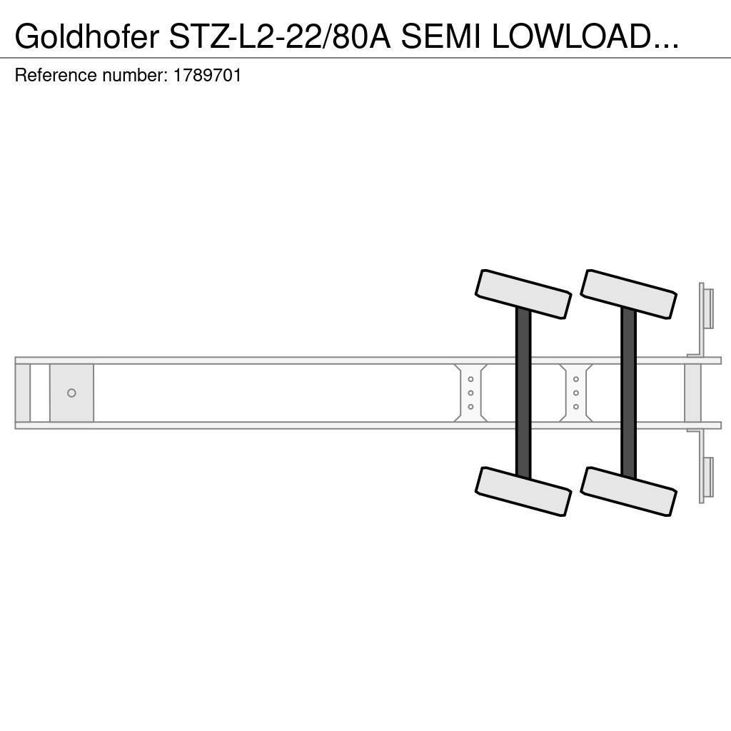 Goldhofer STZ-L2-22/80A SEMI LOWLOADER/DIEPLADER/TIEFLADER Diepladers