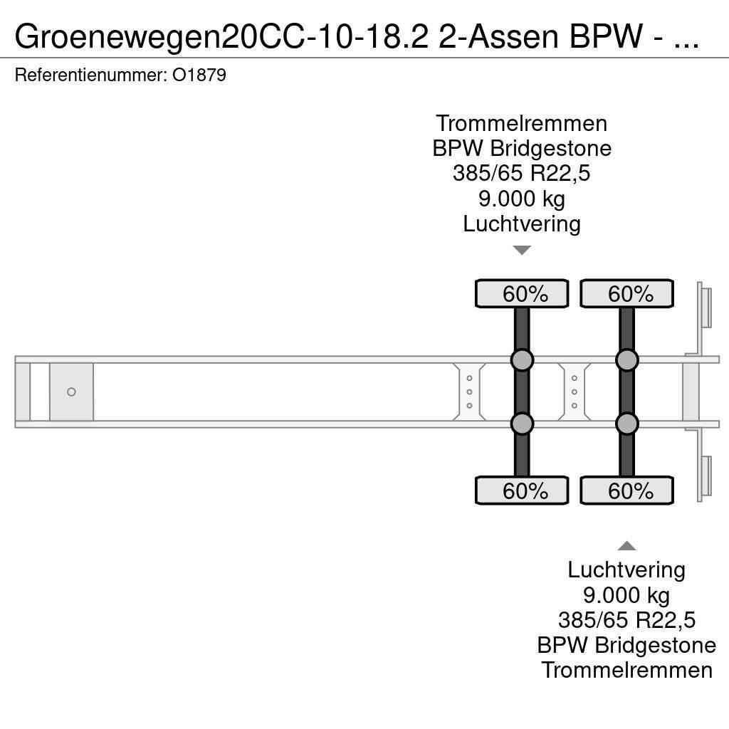 Groenewegen 20CC-10-18.2 2-Assen BPW - DrumBrakes - Air Suspen Containerchassis