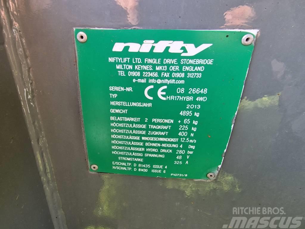 Niftylift HR17 hybrid 4x4 hybride knikarmhoogwerker hoogwerk Knikarmhoogwerkers
