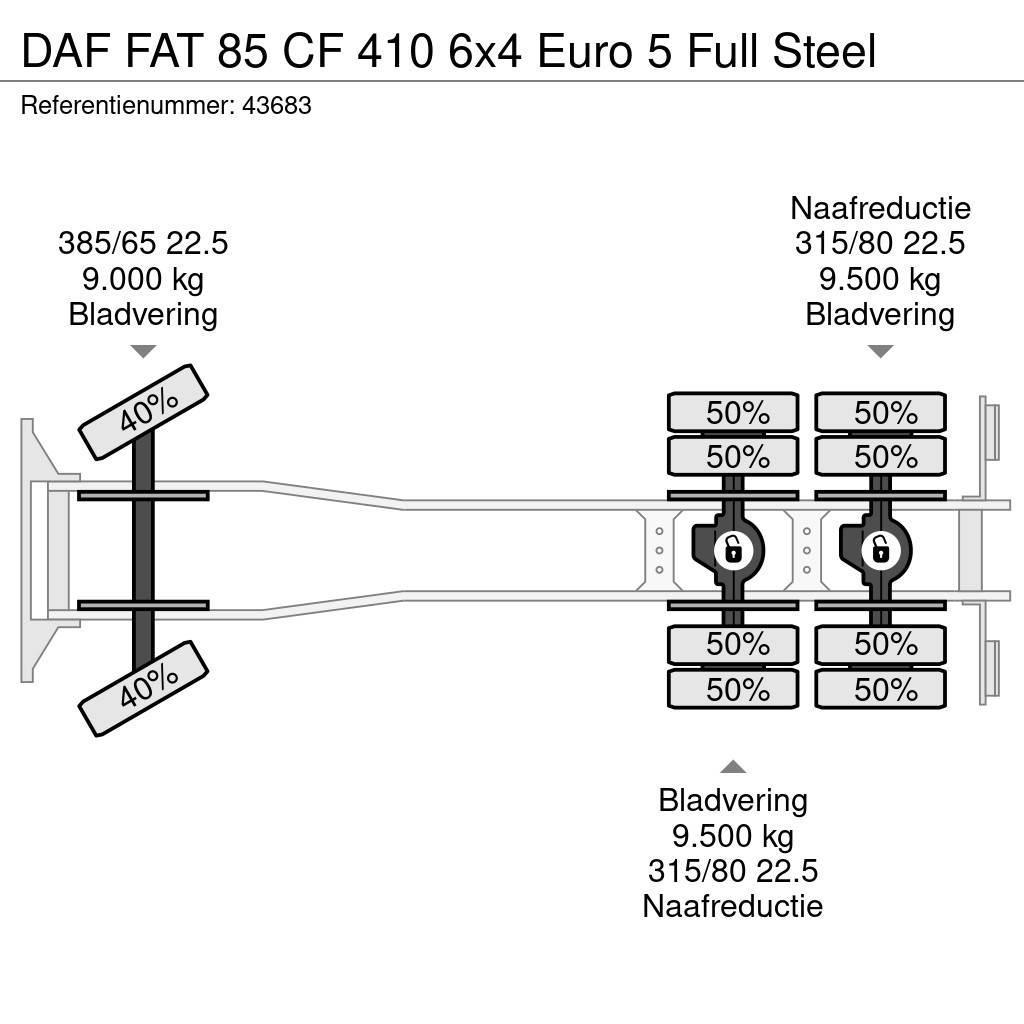 DAF FAT 85 CF 410 6x4 Euro 5 Full Steel Vrachtwagen met containersysteem