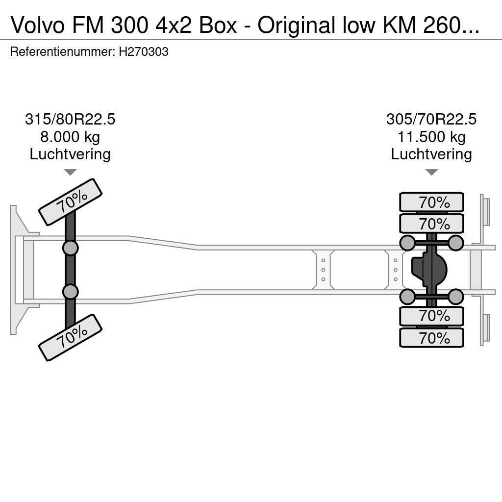 Volvo FM 300 4x2 Box - Original low KM 260Tkm - Loadlift Bakwagens met gesloten opbouw