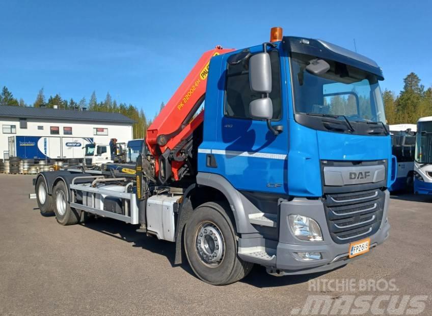 DAF CF 410 6x2 Palfinger T26 ja PK22002-EH Vrachtwagen met containersysteem