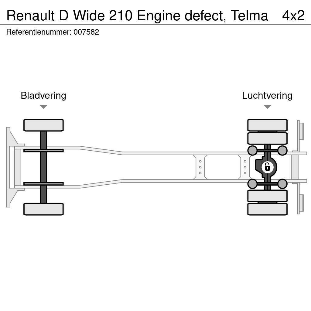 Renault D Wide 210 Engine defect, Telma Platte bakwagens