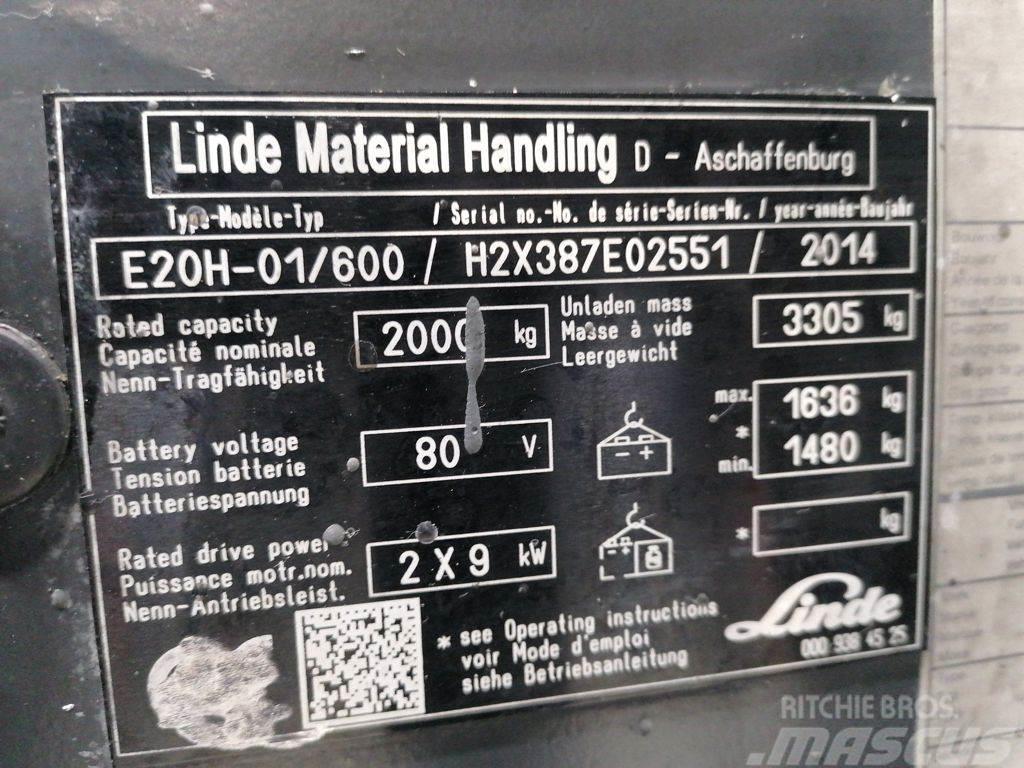 Linde E20H-01/600 Elektrische heftrucks