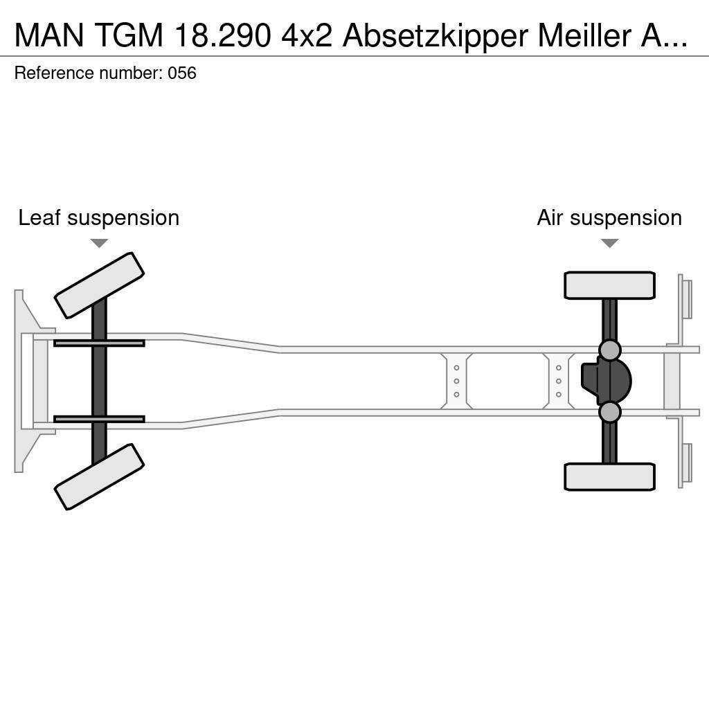 MAN TGM 18.290 4x2 Absetzkipper Meiller AK 10 MT Portaalsysteem vrachtwagens