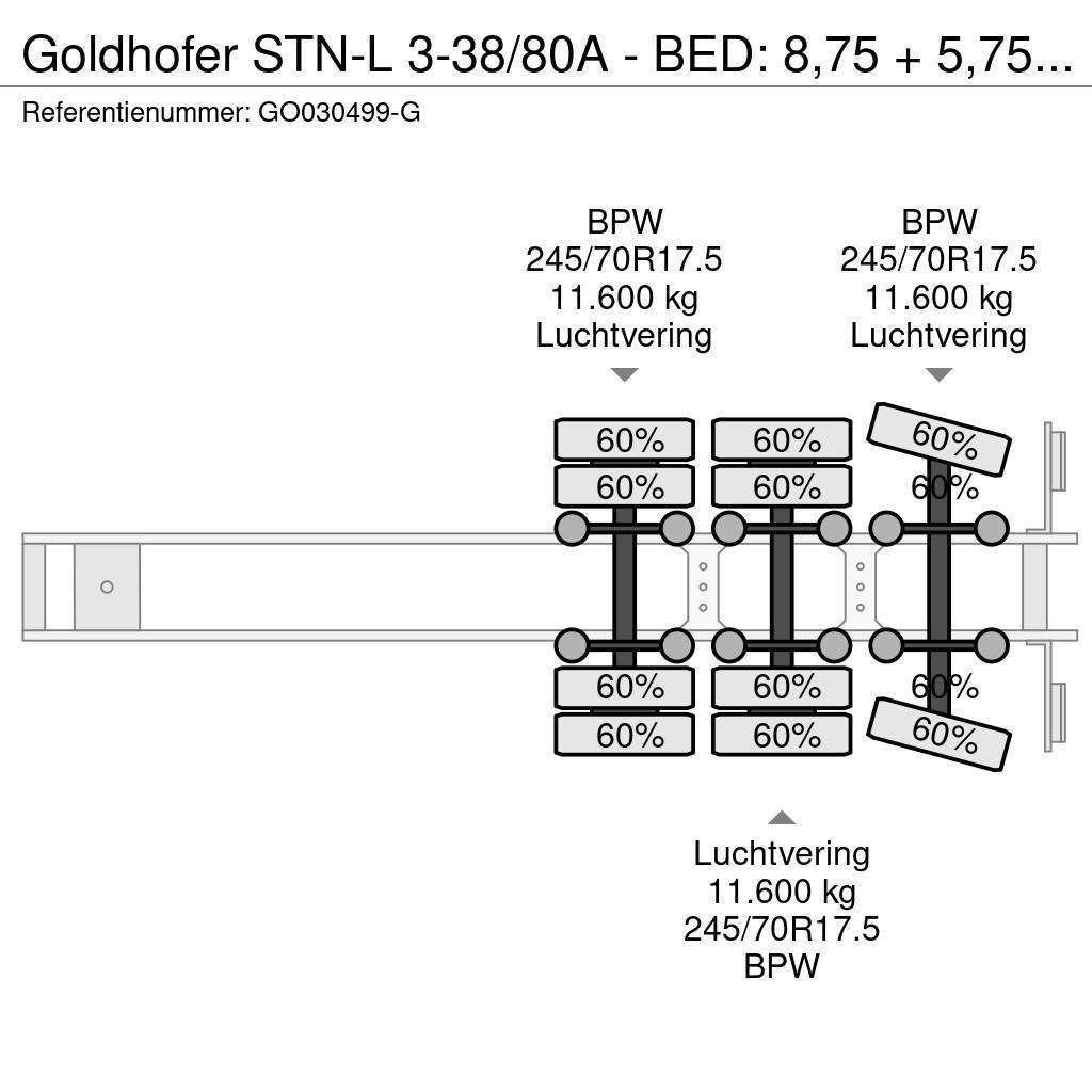 Goldhofer STN-L 3-38/80A - BED: 8,75 + 5,75 METER Diepladers