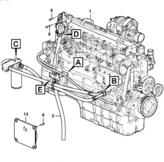 CAT C15 Diesel Motor E374 374D 374F C15 Engine Assy Transmissie