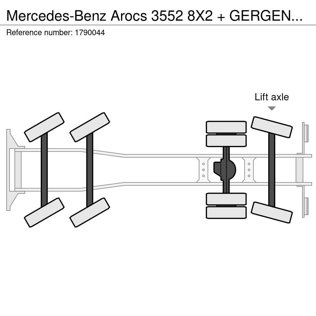 Mercedes-Benz Arocs 3552 8X2 + GERGEN GRK 24/70 HAAKARMSYSTEEM/A Vrachtwagen met containersysteem