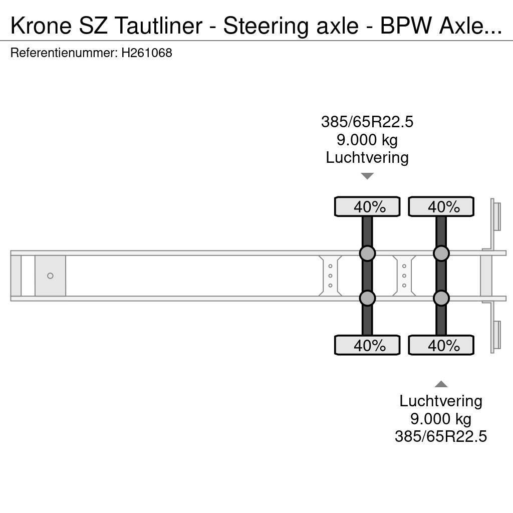 Krone SZ Tautliner - Steering axle - BPW Axle - Sliding Schuifzeilen