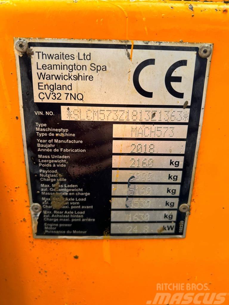 Thwaites 3 Tonne Swivel Skip Dumper MACH573 ton Mini Dumpers