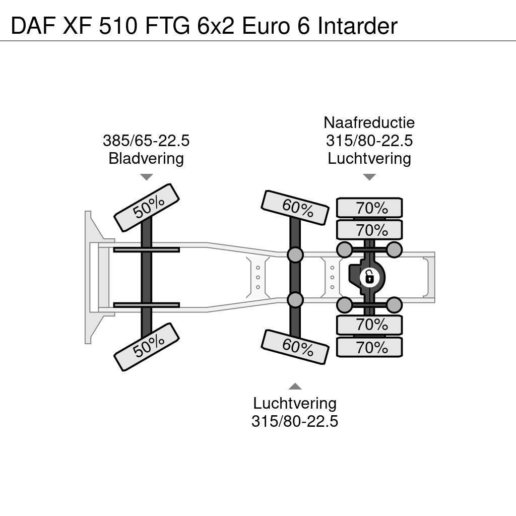 DAF XF 510 FTG 6x2 Euro 6 Intarder Trekkers