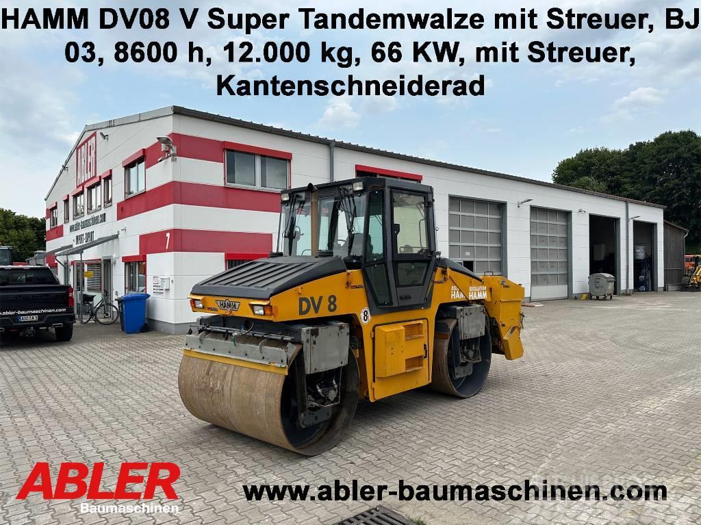 Hamm DV 8 V Super Tandemwalze mit Streuer Duowalsen