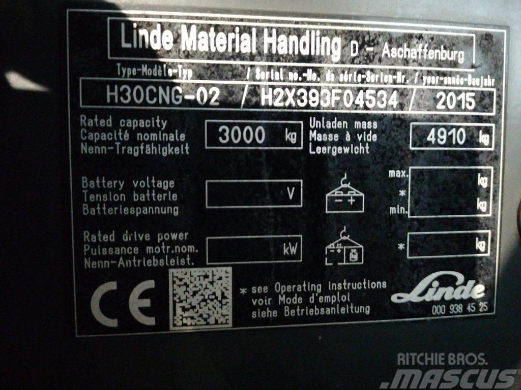 Linde H30TCNG-02 LPG heftrucks