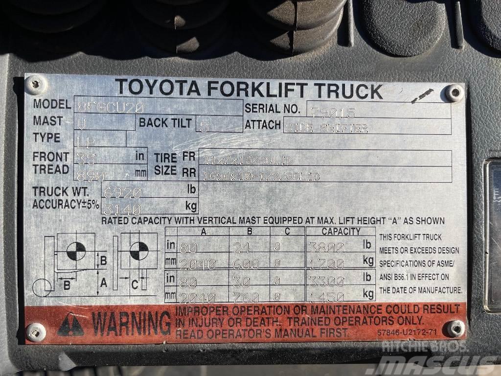 Toyota 8 FG CU 20 Heftrucks overige