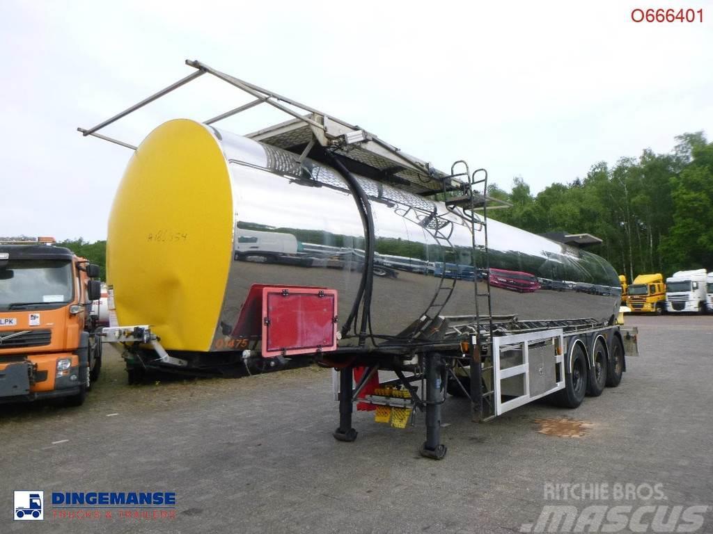  Crane Fruehauf Bitumen tank inox 28 m3 / 1 comp Tankopleggers