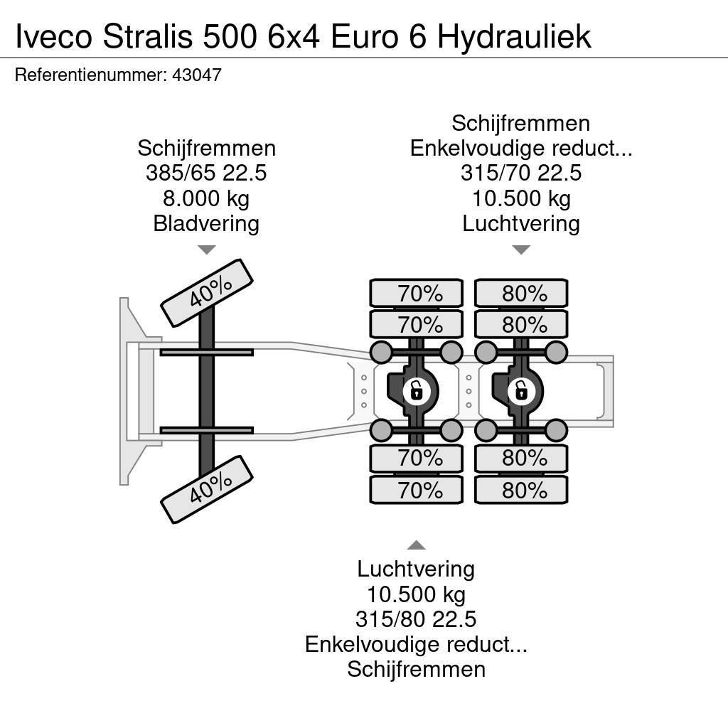 Iveco Stralis 500 6x4 Euro 6 Hydrauliek Trekkers